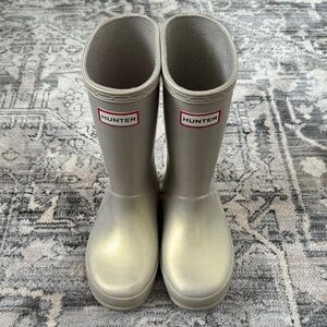 Hunter Metallic Gold Rain Boots